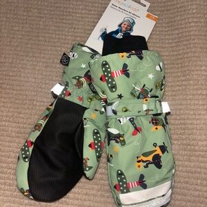 Kids Green Mittens 4-6 years